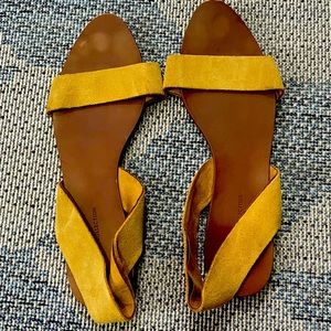 Suede Zara sandals sz 9 tan